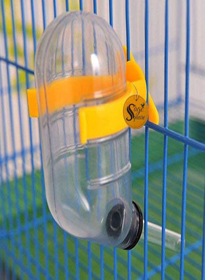 سايج سكوير زجاجة ماء محكمة الإغلاق بتفريغ الهواء سعة 60 مل مناسبة للهامستر/الجرذ القزم/الجرذان/الفئران/خنزير غينيا/النمس/الأرنب (أصفر) - Image 1